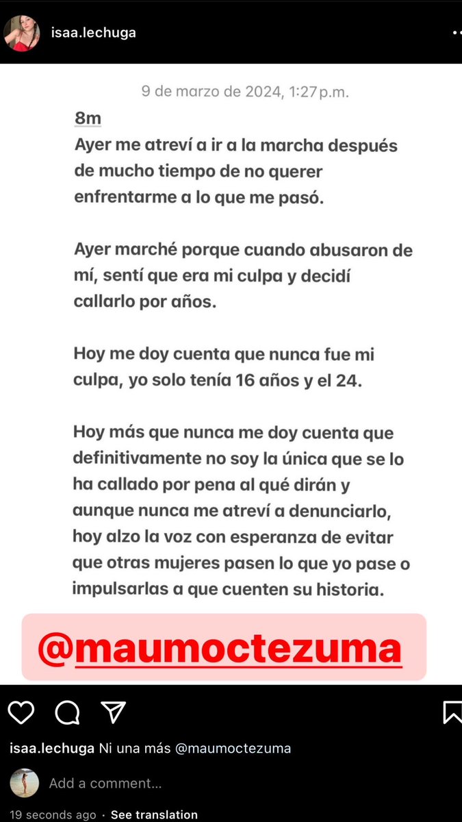 ValeLga's tweet photo. @Maumoctezuma #niunamas #8m https://t.co/OKKYikfyza