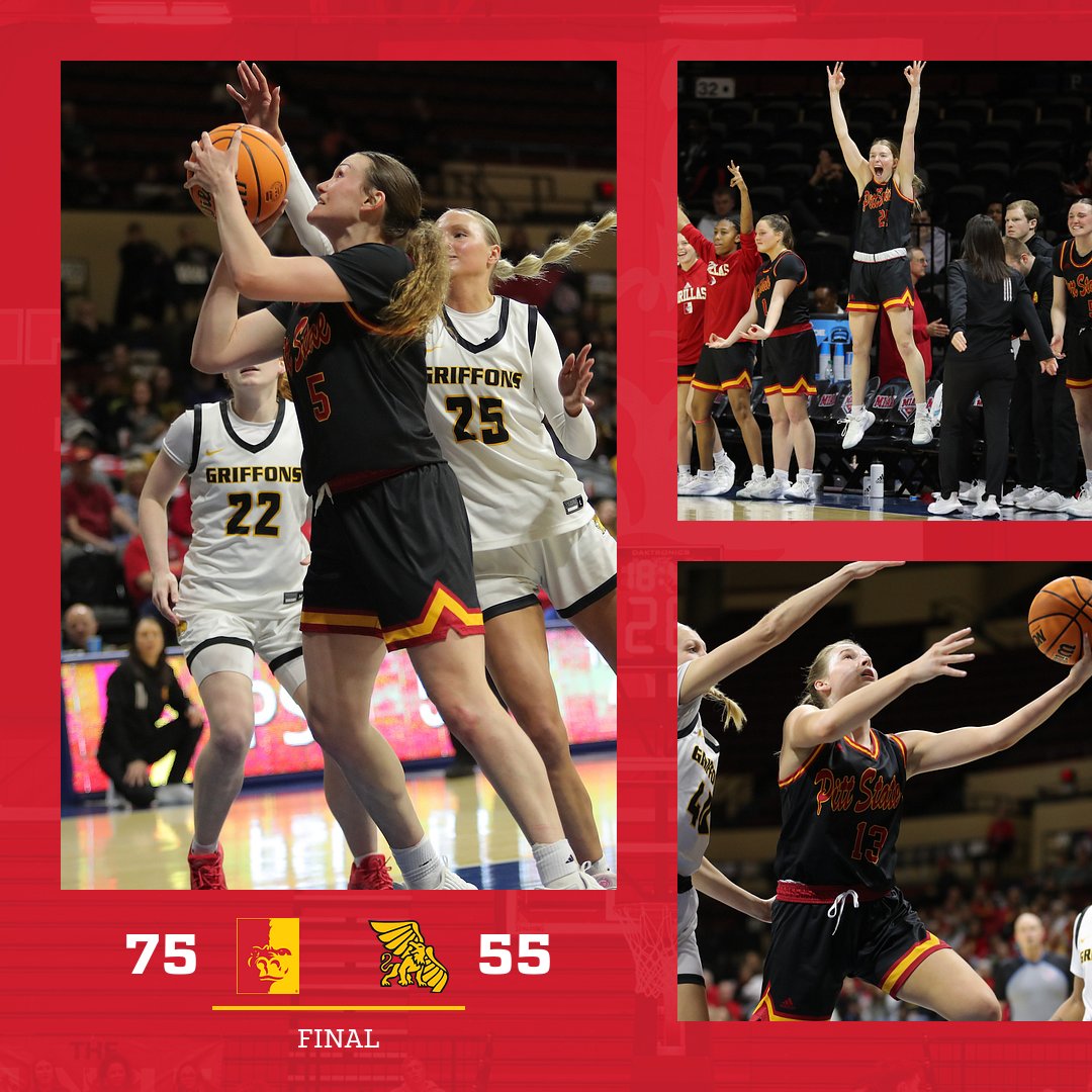 ON TO THE CHAMPIONSHIP‼️

The Gorilla women knock off #1 seed Missouri Western to advance to the MIAA tournament championship 🦍🏀

Gerber (20 pts, 8 reb), Pyle (15 pts) and Mays (13 pts) all in double figures.