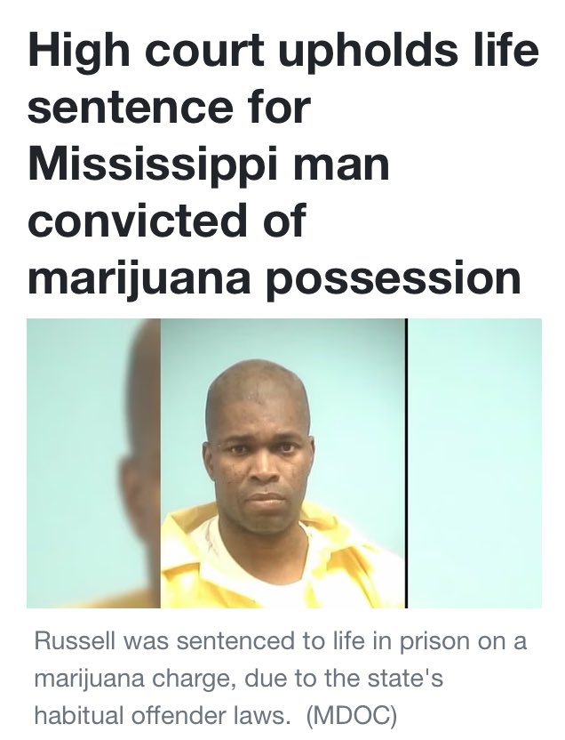 A White man murders his wife on camera in broad daylight.

• 10 year sentence 

A Black man gets caught with a bag of weed.

• Life sentence 
There are two different justice systems in America.