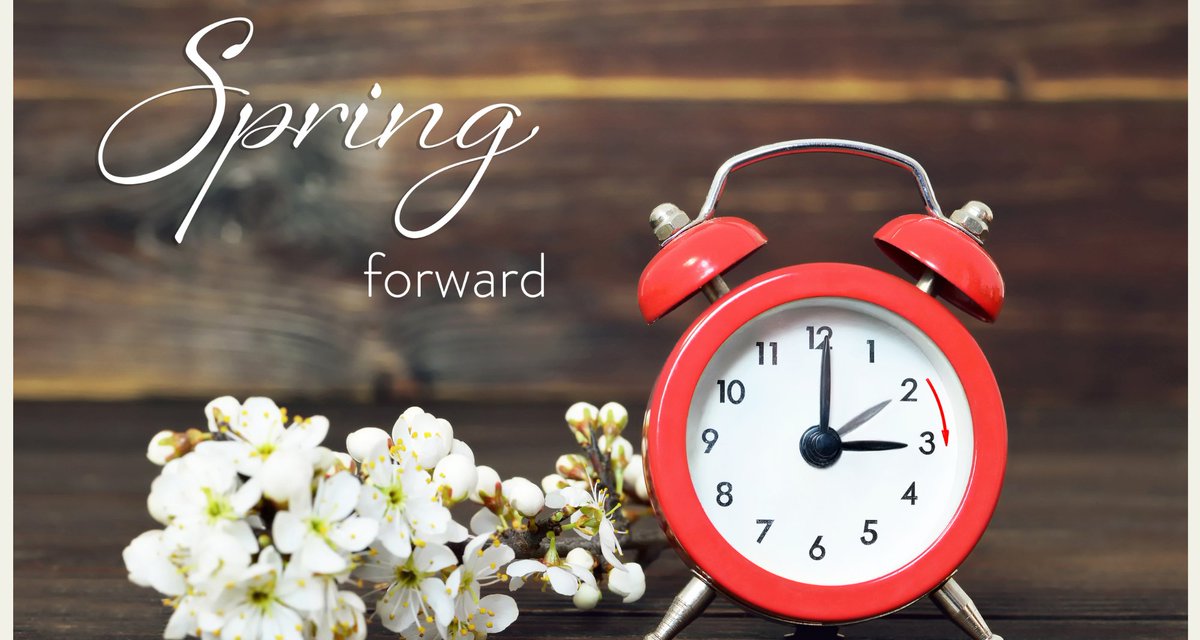 Don't forget to spring forward for Daylight Saving Time tomorrow! #DaylightSavingTime #SpringForward #SpringIsComing