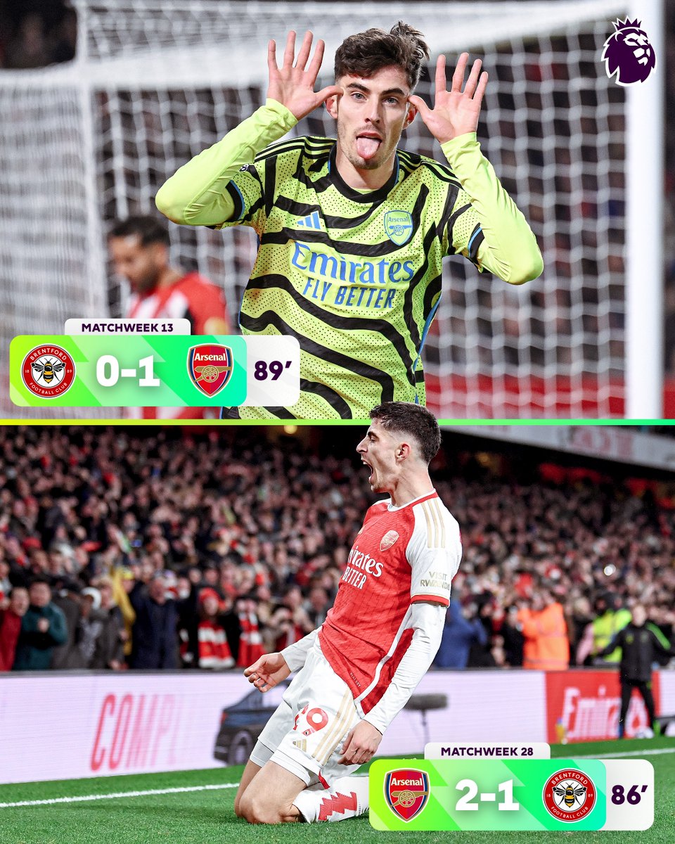 Kai Havertz has been decisive in both of <a href="/Arsenal/">Arsenal</a>'s victories over Brentford this season!