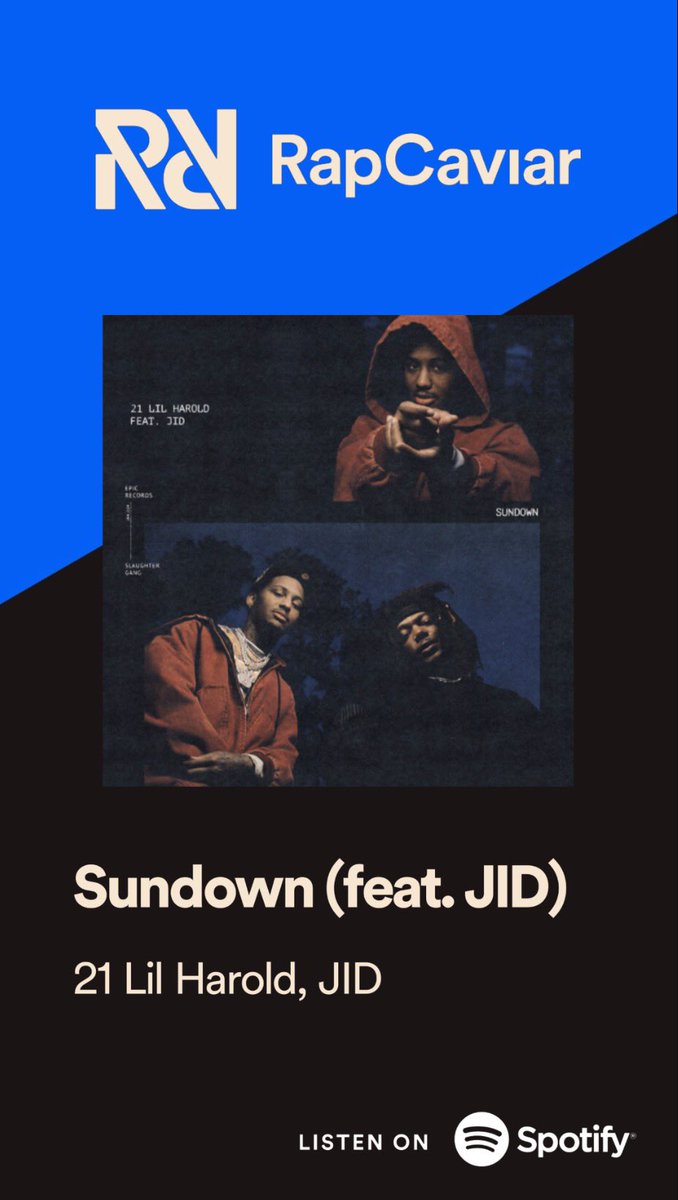 #Sundown 🔥🔥 @Spotify @RapCaviar @JIDsv open.spotify.com/playlist/37i9d…