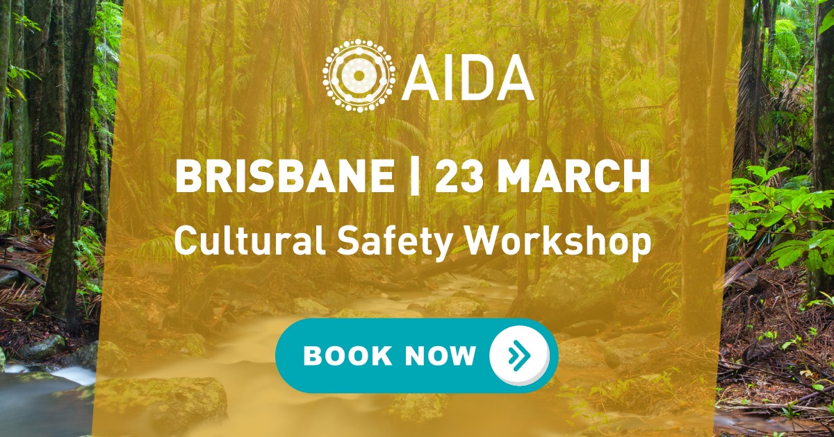 👨‍⚕️👩‍⚕️ Group discounts available for AIDA's one-day workshop on SATURDAY 23 MARCH to learn the Clinical Application of Cultural Safety in healthcare settings. 🔗 There is still time to book: aida.org.au/event/queensla…