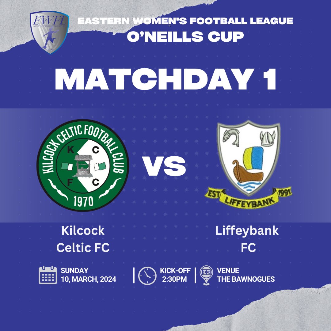 KilcockCeltic's tweet photo. ๐ | ๐๐ฎ๐ฉ ๐
๐จ๐จ๐ญ๐๐๐ฅ๐ฅ
After a long break our senior womenโs team are back in action tomorrow as they take on @liffeybank in the @EasternWFL OโNeills Cup! Kick-off is at 2:30pm. Best of luck as they embark on a new season.
#KCFC | #CELTS | #EWFL | @KfmSport https://t.co/I1RKs7QPlv