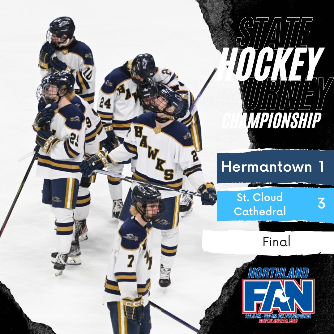 fan1065fm's tweet image. Hermantown takes second place in this year’s Minnesota Class A Boys Hockey Tournament.