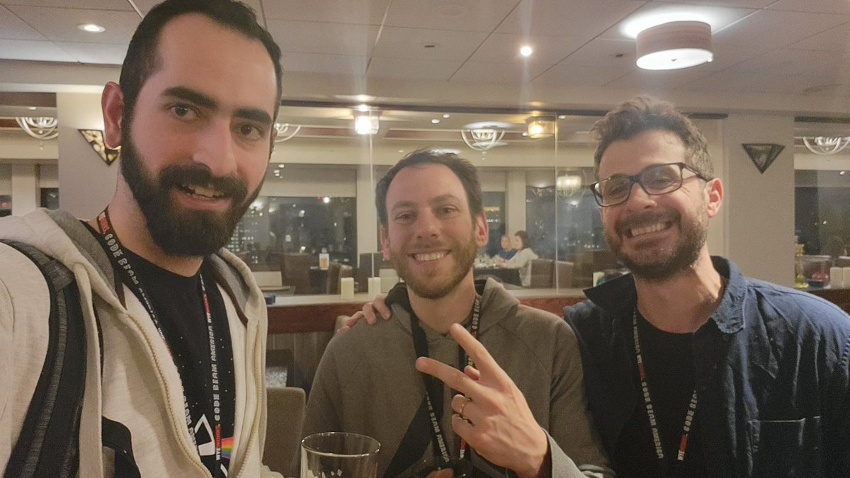 Folks <a href="/mimiquate/">Mimiquate</a> been deploying elixir to production since before it became a mainstream 😜

Was super happy to catch up with <a href="/marpo60/">Marcelo Dominguez</a> and <a href="/juanazam/">Juan Manuel Azambuja</a> <a href="/CodeBEAMio/">Code BEAM</a>

#webeamtogether