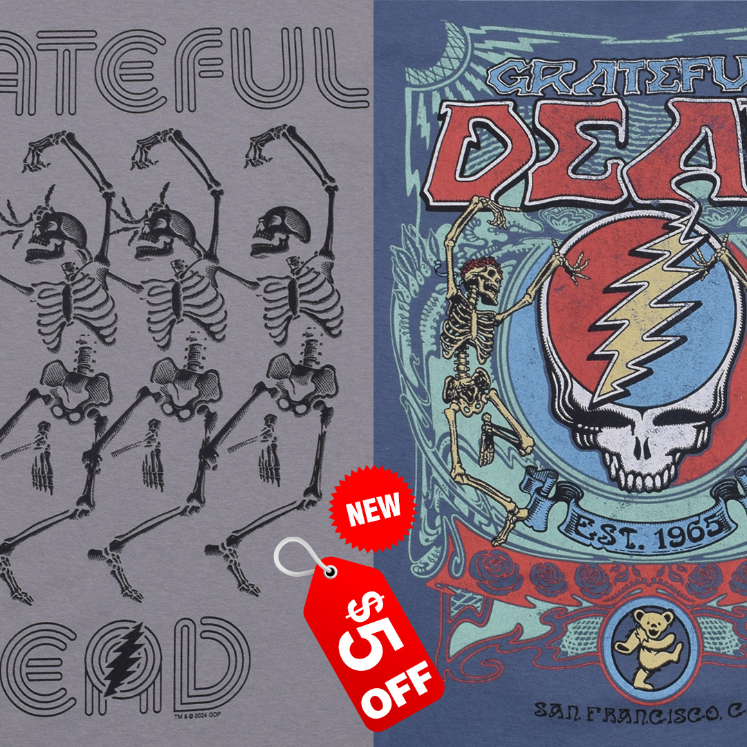 NEW Grateful Dead Designs $5 OFF SHOP liquidblue.com/weekly-special… San Fran Skelly's or Marquee Dead also SAVE on St. Patty's Day Tees with $4 Shipping* #gratefuldead #deadhead #deadandcompany #boston #thegarden #stpattys #stpatricksday #irish #shamrock #leprechaun #sanfrancisco