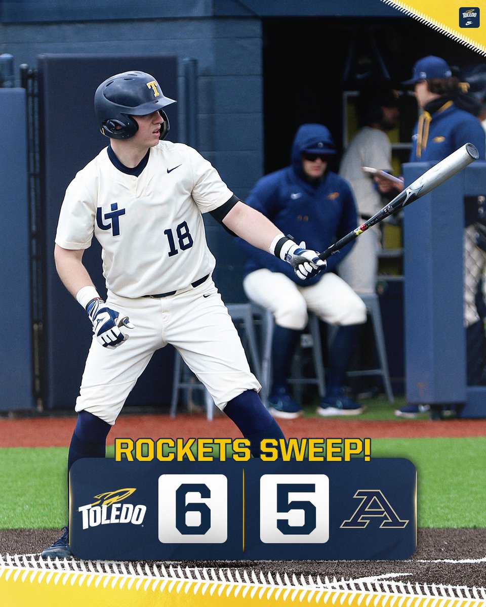 𝙃𝙊𝙒 𝙎𝙒𝙀𝙀𝙋 𝙄𝙏 𝙄𝙎 ‼️ 🧹🧹🧹 Rockets open MAC play with a 3⃣-game sweep at Akron! #TeamToledo