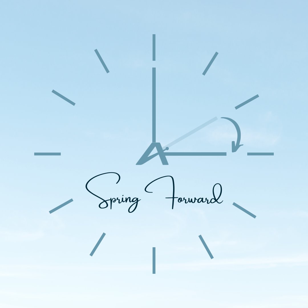 Don't forget to set your clocks forward! ⏰ Embrace the longer days and make the most of that extra sunlight ☀️ #DaylightSavings #SpringForward