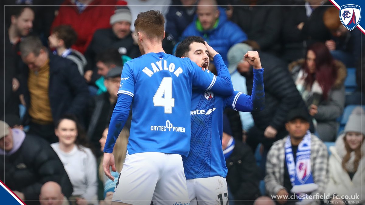 ChesterfieldFC's tweet photo. 🎉 𝟮𝟴 𝗟𝗲𝗮𝗴𝘂𝗲 𝗪𝗶𝗻𝘀 | 𝗖𝗹𝘂𝗯 𝗥𝗲𝗰𝗼𝗿𝗱

Our 4-1 victory this afternoon against AFC Fylde has set a new club record for league wins throughout a season!

History makers &amp; record breakers 💙

#Spireites https://t.co/4yZOdXAIFO