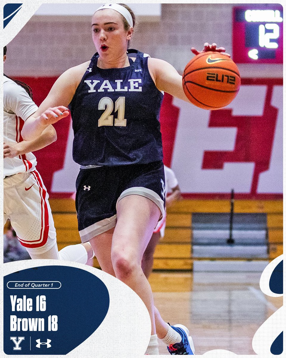 Heading into the second quarter at Brown. #ThisIsYale