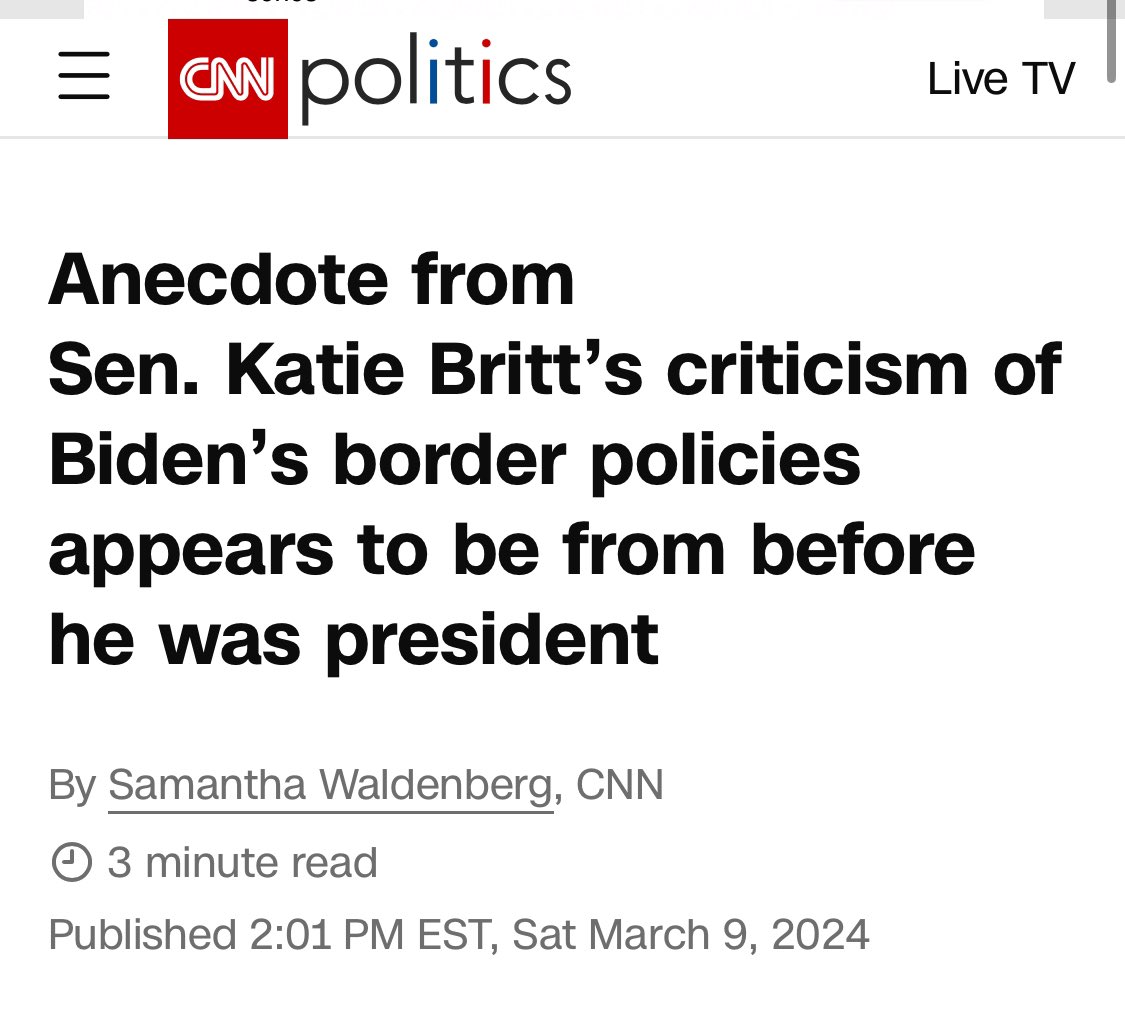 “Alabama Sen. Katie Britt graphically described a woman’s story of being ‘sex trafficked by the cartels starting at age 12,’ during the Republican response to the State of the Union address on Thursday, using the story as an anecdote of, what she called, President Joe Biden’s…