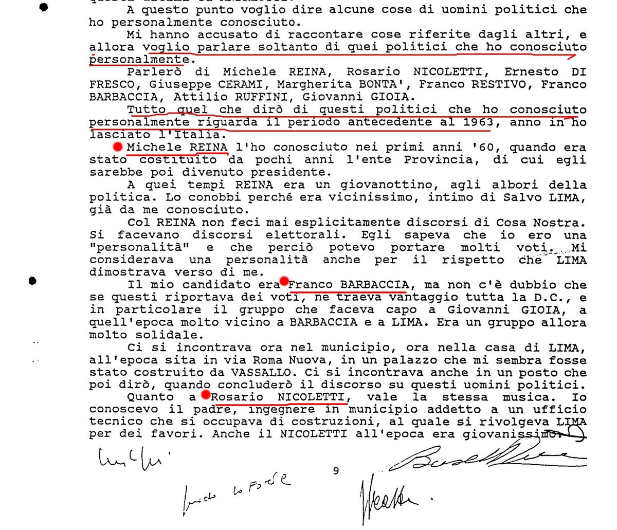 Wikileaks_Ita's tweet photo. #USA🇺🇸#Buscetta sui politici legati a #CosaNostra conosciuti personalmente fino al 1963:
Michele Reina, Franco Barbaccia, Rosario Nicoletti, Ernesto di Fresco, Giuseppe Cerami, Margherita Bontade,Franco Restivo,Attilio Ruffini, Giovanni Gioia,Gioacchino Pennino, Mario D'Acquisto https://t.co/N6QdOPexdB