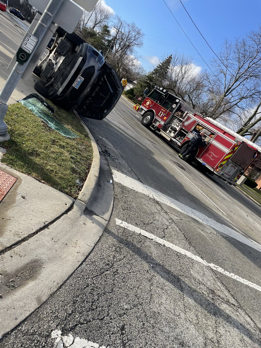 Today, March 9th, 2024, at approximately 0800 the Glenview Fire Department responded to a reported MVA with possible entrapment at the intersection of Central Rd and Shermer Rd. 

Fire companies arrived on scene of a two vehicle accident with one vehicle rolled over.