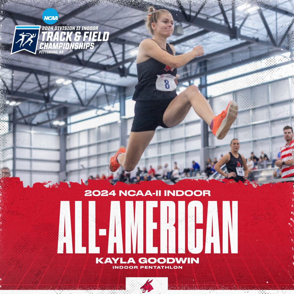 UCMTF's tweet photo. ALL-AMERICAN!!

Kayla Goodwin is the national runner-up in the women's indoor pentathlon with 3,950 points!

Congratulations, Kayla!

#teamUCM https://t.co/23qeTxGBF4
