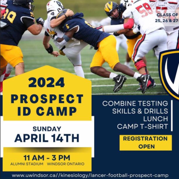 Grateful to receive an invite to the 2024 Windsor Lancers Prospect ID camp thanks <a href="/CoachVaikla/">Nathaniel Vaikla</a> for the invite! Go lancers ⚔️