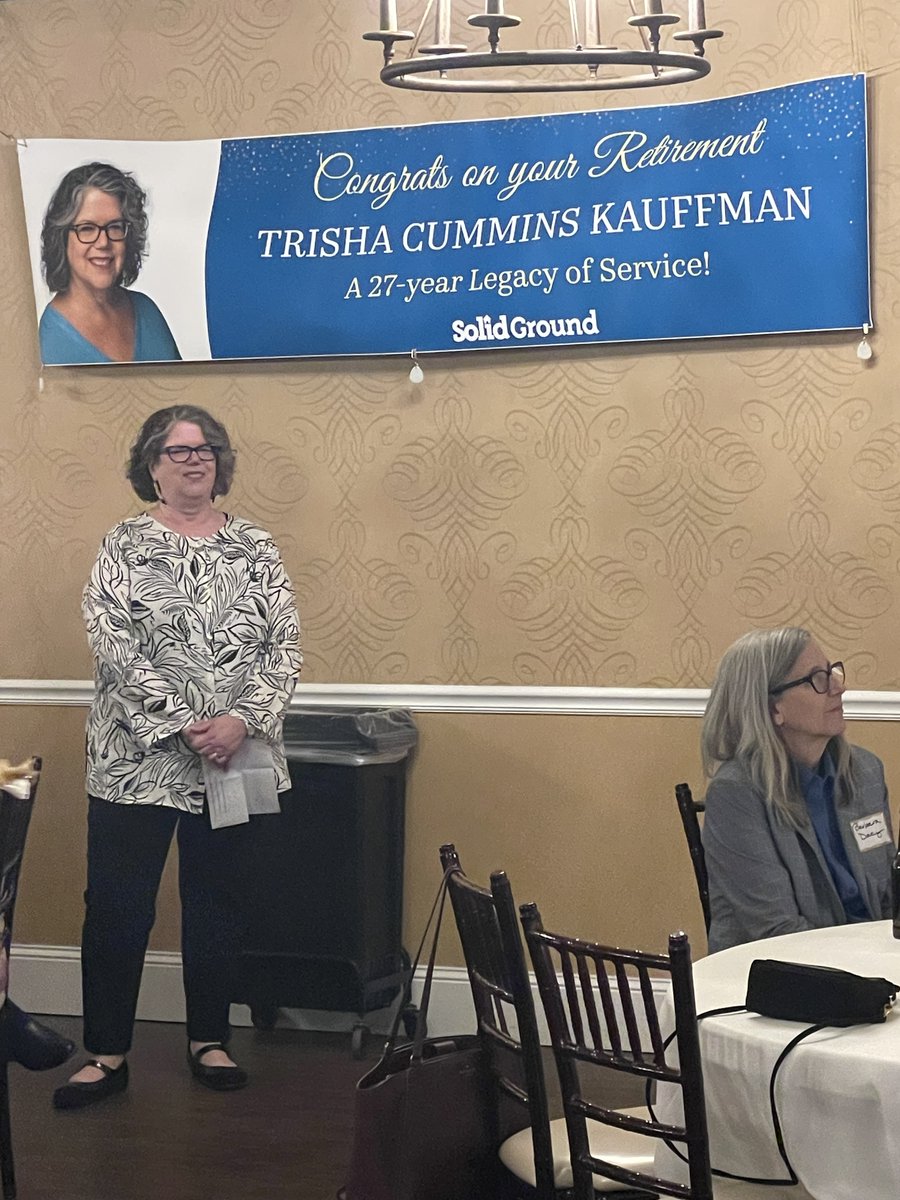 What a legacy Trisha Kauffman leaves as she retires from 27 years Solid Ground. She was honored on March 7 The Charleston Event Center. Congratulations to Trisha and to Diamond Hunter as she is the new Solid Ground Executive Director!