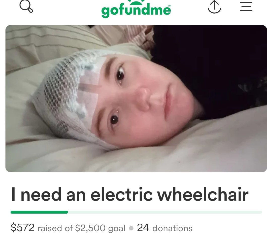 Hello new followers ♥️
If you could RT this, I am in need of an electric wheelchair.
As I have a neurological disorder that makes me have seizures and paralysis.
I am slowly getting closer and closer to the goal ♥️♥️
Link 👇👇👇👇