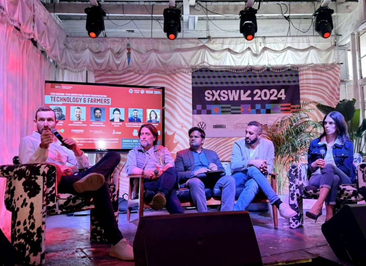 Just moderated an amazing panel discussing tech & farmers. We focused on solutions that are scalable & needed by farmers. @NCC_CNC @ProducersTrust @gatesfoundation @ForestBeans #SXSW2024 @CanadaSXSW