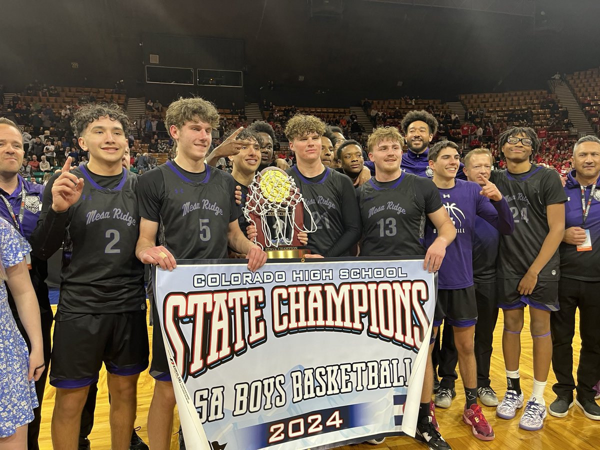 CHSAA (@chsaa) on Twitter photo Congratulations to Mesa Ridge for winning its second-straight 5A boys basketball state title, and to Windsor for finishing runner up 
📸: Jessica Maestas Congratulations to Mesa Ridge for winning its second-straight 5A boys basketball state title, and to Windsor for finishing runner up 
📸: Jessica Maestas