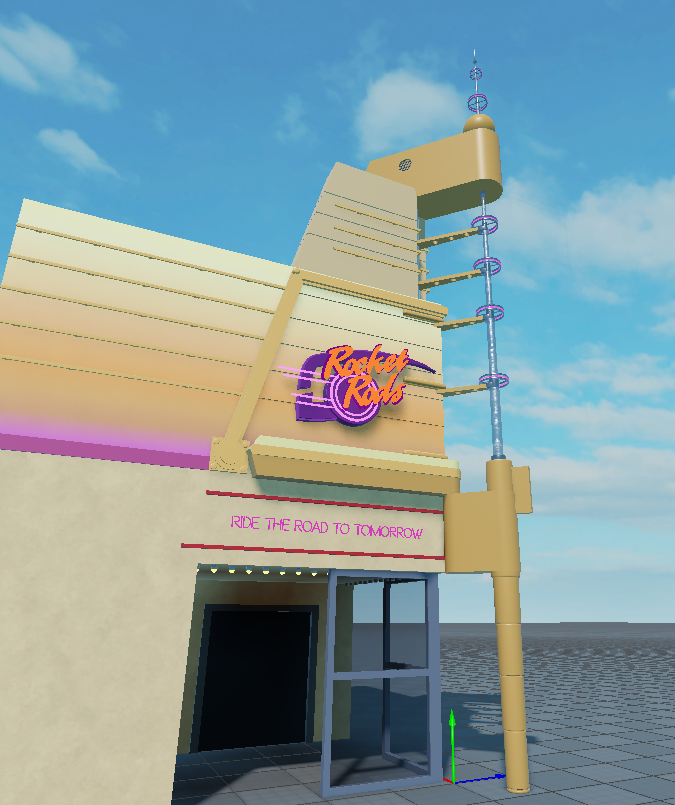 bclovertv's tweet photo. Updated the Rocket Rods building with a gradient wall 

#ROBLOX #RobloxDev https://t.co/xMbBgzOfRA