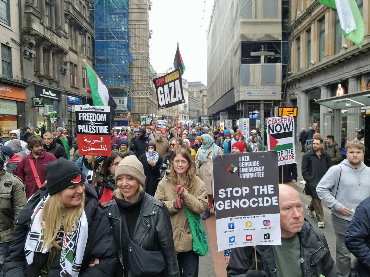 Images from today's Glasgow demo for Palestine, supported by @RutherglenSSP. We will be back next week for the national demo. @gge #FreePalestine