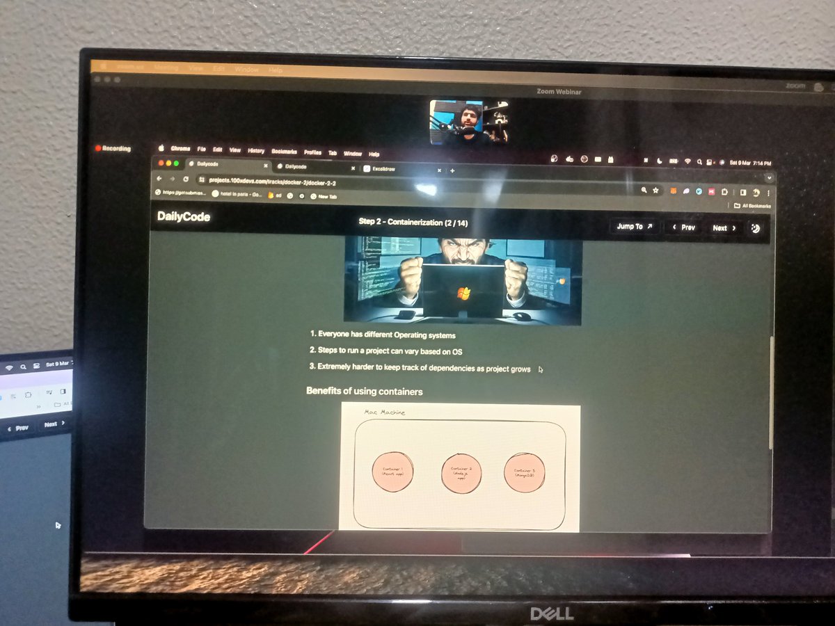 NileshYadavDev's tweet image. Today I learnt Docker basics for the first time. Learning new things in cohort @kirat_tw.