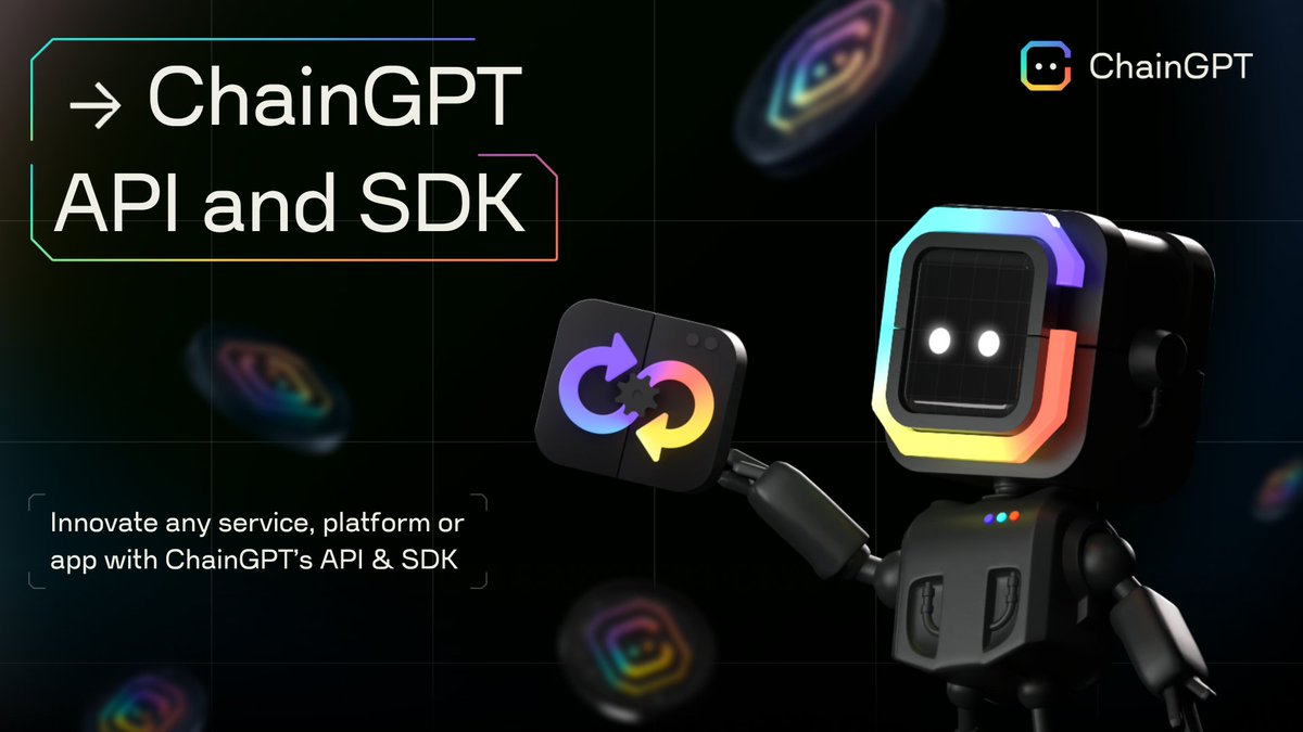 Chain_GPT's tweet photo. 🌐 ChainGPT’s API &amp; SDK Integrations

Improve and innovate with our AI-powered APIs &amp; SDKs. 

🤖 API Benefits:
🔸 Interoperability
🔸 Efficiency
🔸 Flexibility

🤖 SDK Benefits:
🔸 Customization
🔸 Ease of development
🔸 Consistency 

Learn more: https://t.co/9hnEXjwkjc https://t.co/TxP0Eiq2EU