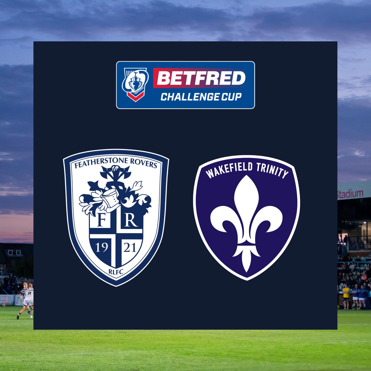 FevRoversRLFC's tweet photo. A reminder to all Rovers fans, with capacity restrictions in place in the Post Office Road end, primarily the #BlueWall will be situated in the Main Stand and Community Stand. โน๏ธ
#RivalryResumed https://t.co/uWSsOKroUv