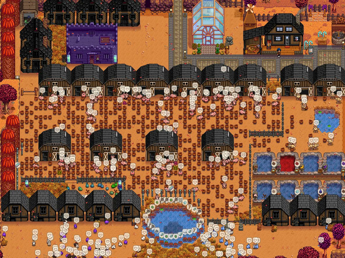 My truffle farm. Where are my pig lovers at? 😂 posted by u/Fun-Advertising-4723. Post url: shorturl.at/pxGZ0 #StardewValley #Stardew