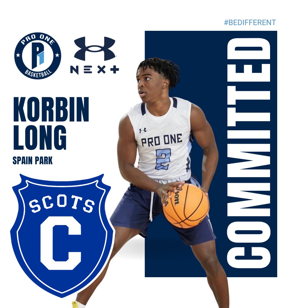 Pro1Basketball's tweet photo. Congrats to 2024 Korbin Long on his commitment to @ScotsMBB!! The @SPHSBoysBskball PG starred for Pro One Select. Best of luck on your #NextPlay!
#ProOneBasketball | #ProOneSelect | #OneConnect https://t.co/P1A6RE2vcf