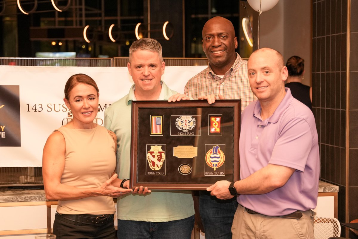 Celebrating the leadership of Brig. Gen. Maria Juarez, outgoing commander 143d ESC! We will miss you, ma'am. 

Flickr: flic.kr/s/aHBqjBgVQo