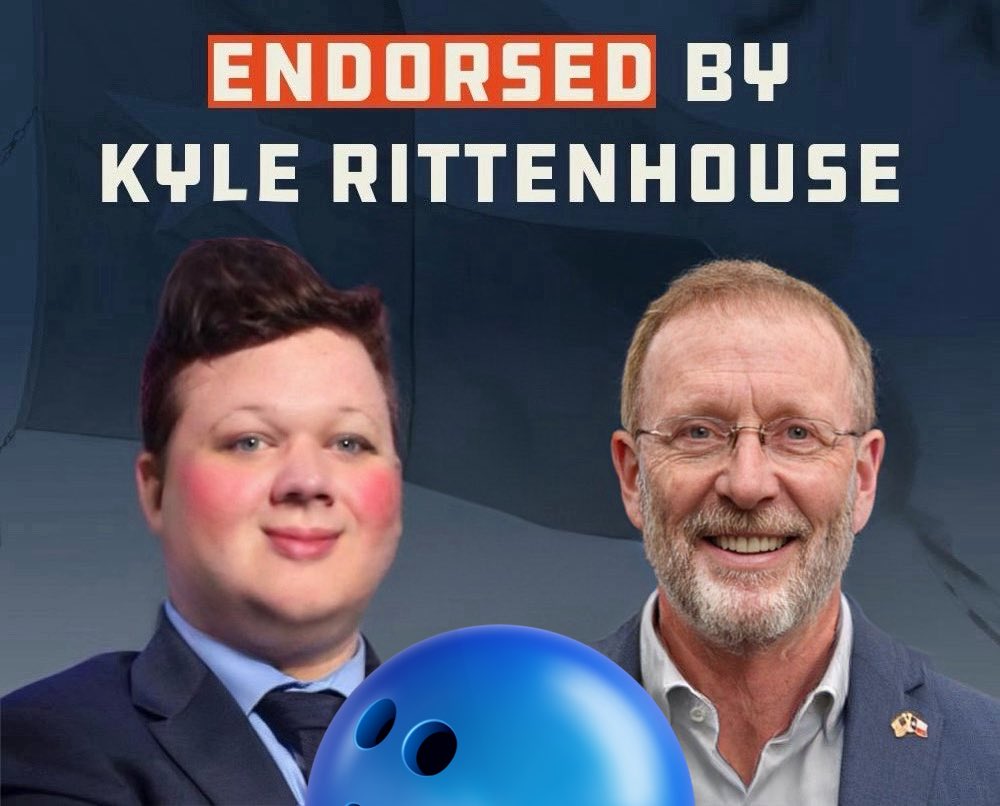 GaryPetersonUSA's tweet image. With the endorsement of Kyle Rittenhouse, I just know I’m going to be elected bowing league team captain.