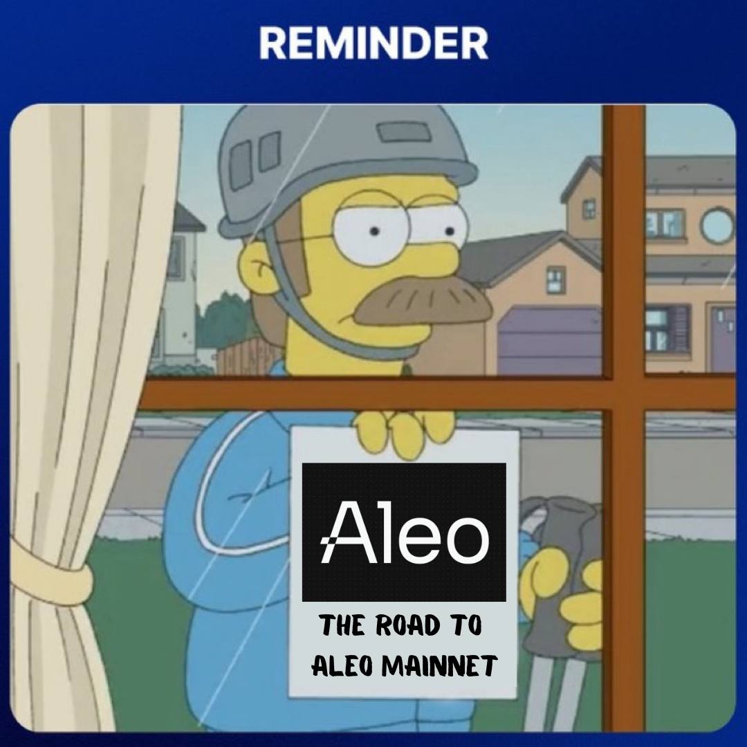 VeryBadNewzzz's tweet photo. Road to mainnet @AleoHQ #decentralized  #crypto #aleo https://t.co/DZal23NzzJ