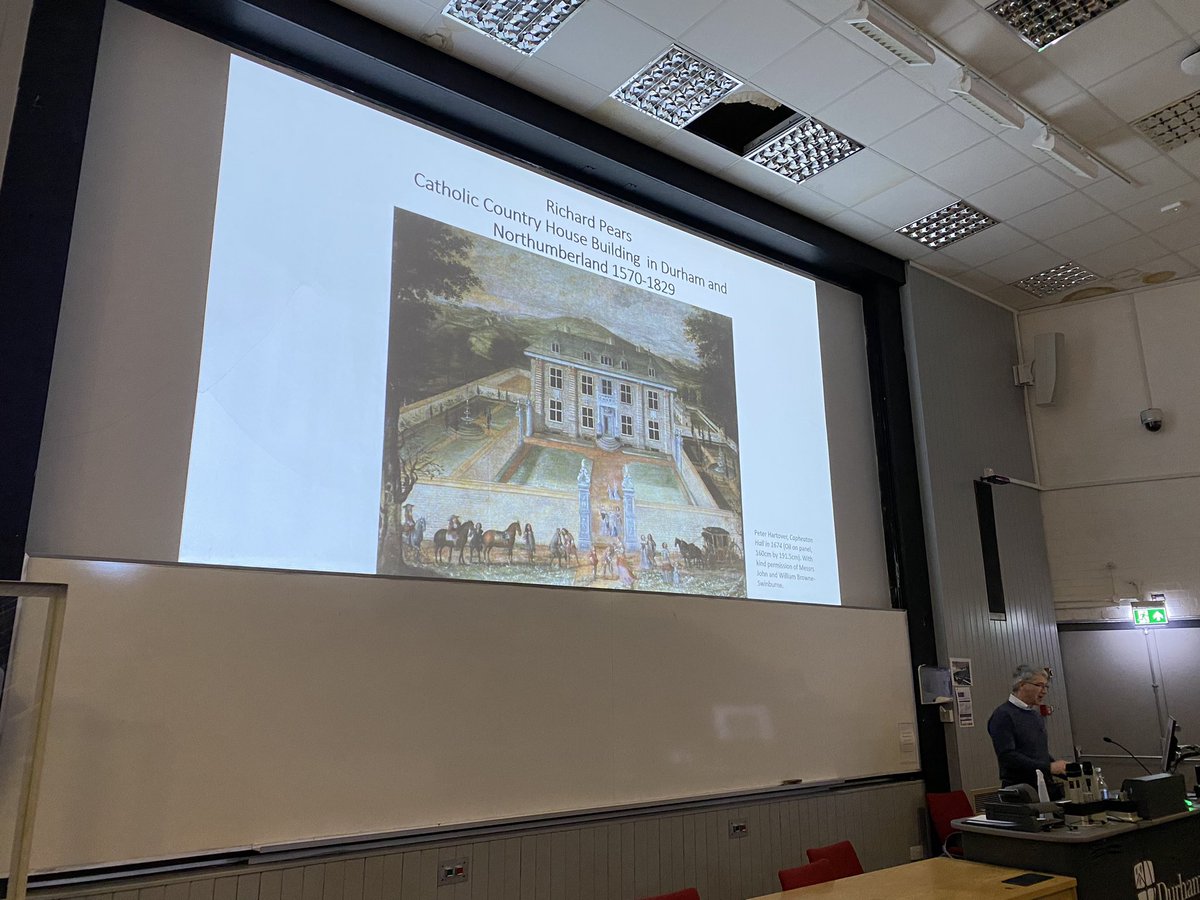 Went to an excellent talk at @ArchandArch today by Dr Richard Pears about Catholic Country House Building in Durham & Northumberland 1570-1829 #Catholicheritage