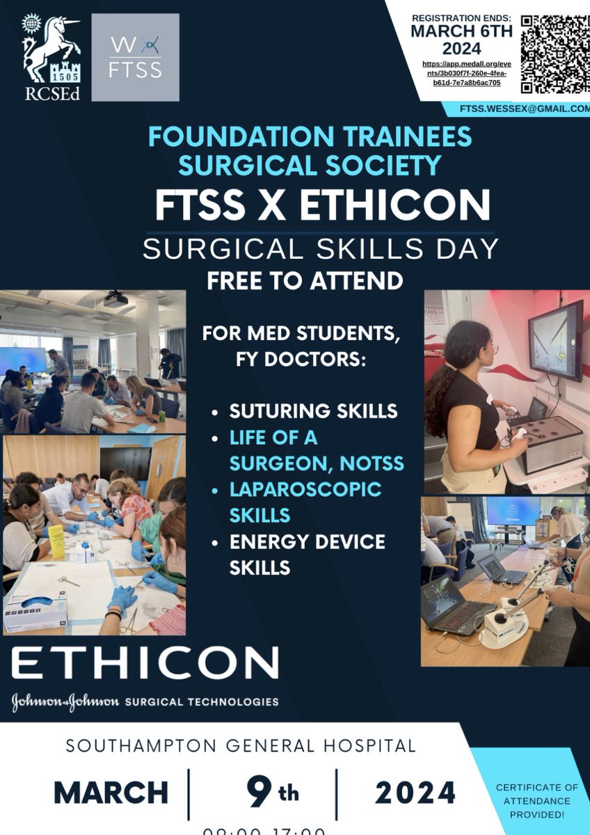 Another great <a href="/RCSEd/">The Royal College of Surgeons of Edinburgh</a> surgical workshop hosted <a href="/UHSFT/">University Hospital Southampton 💙</a> by <a href="/UHS_Thoracics/">UHS Thoracic Surgery</a> @uhsfthbp <a href="/SotonHPB/">University Hospital Southampton HPB surgery</a> with support from @Ethicon <a href="/RuthBra50749525/">Ruth Bradshaw</a> &amp; tori new