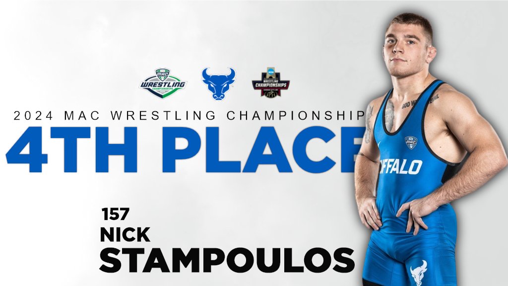 A heck of a run for Nick Stampoulos as the unseeded wrestler finishes 4th and qualifies for the national tournament!

#UBhornsUP