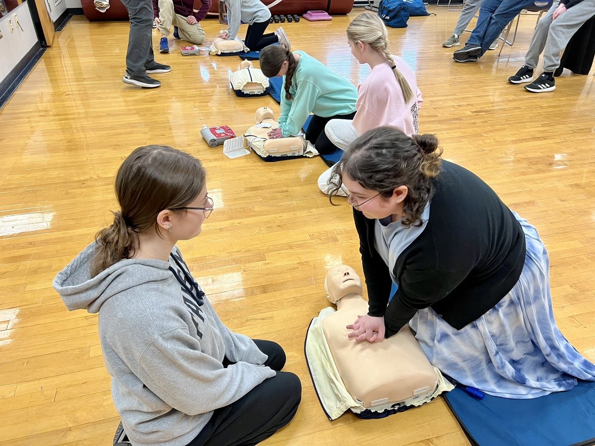 HOSA sponsored CPR &amp; AED certification class
