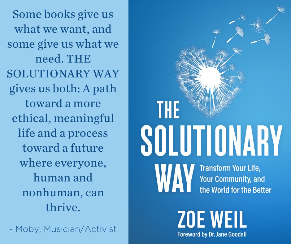 I love Moby's music so much! What an honor to receive this endorsement. Let's build a better future, shall we? (Book available for pre-order at Amazon, Bookshop, or B&N) #Solutionary #SolutionaryWay @HumaneEducation  @thelittleidiot