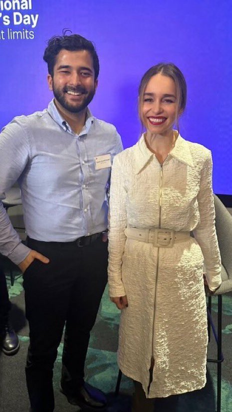 Emilia Clarke yesterday during a International Women’s Day event.