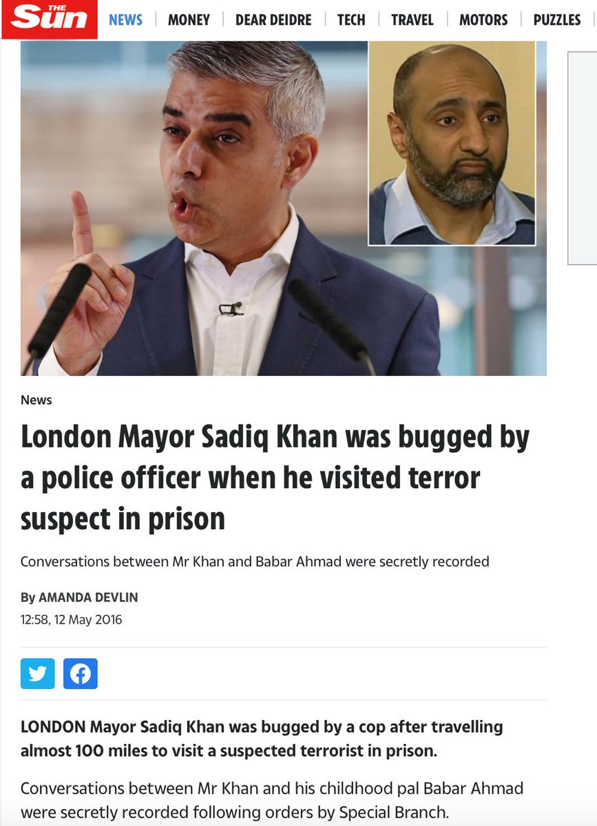 Gurujuish's tweet photo. @Quincun36705461 @GhorbaniiNiyak @RishiSunak @JamesCleverly @SuellaBraverman @michaelgove need to #KickKhanOut #SackSadiq #TerrorMayor
Khan is the only one who has direct links to terrorist orgs inc 9/11 Al Qaeda terrorists who he flew to defend tho barred by US DoJ.
Get terrorist scum Khan off our streets NOW. https://t.co/4xlQZFZgUn