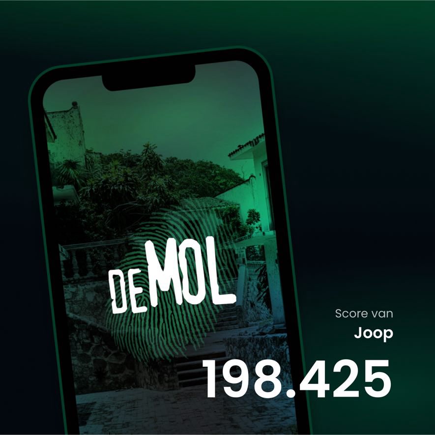 Meeste punten ooit voor mij #WieisdeMol #widm