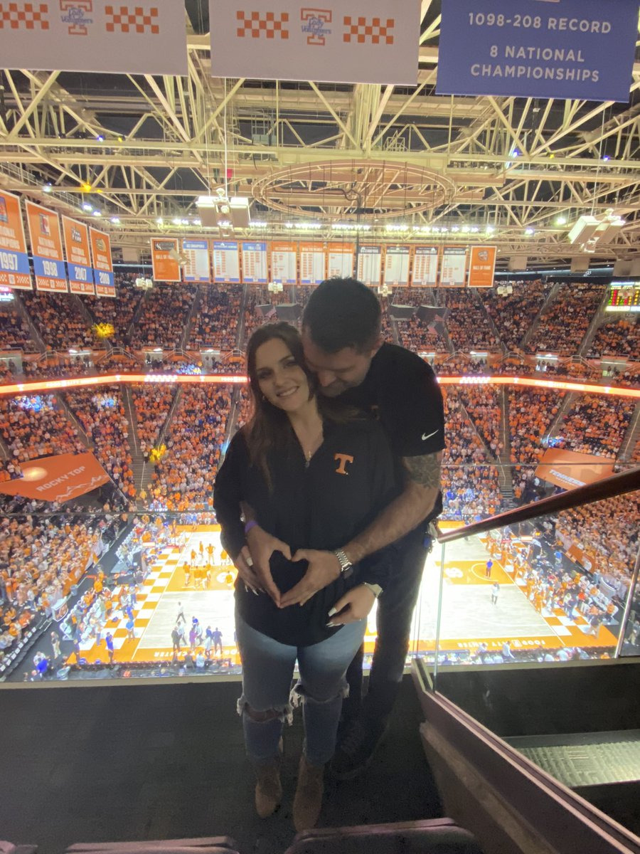 Baby Boy’s first ball game! Go Vols! #VFL @susanmariie 🧡🎉🏀