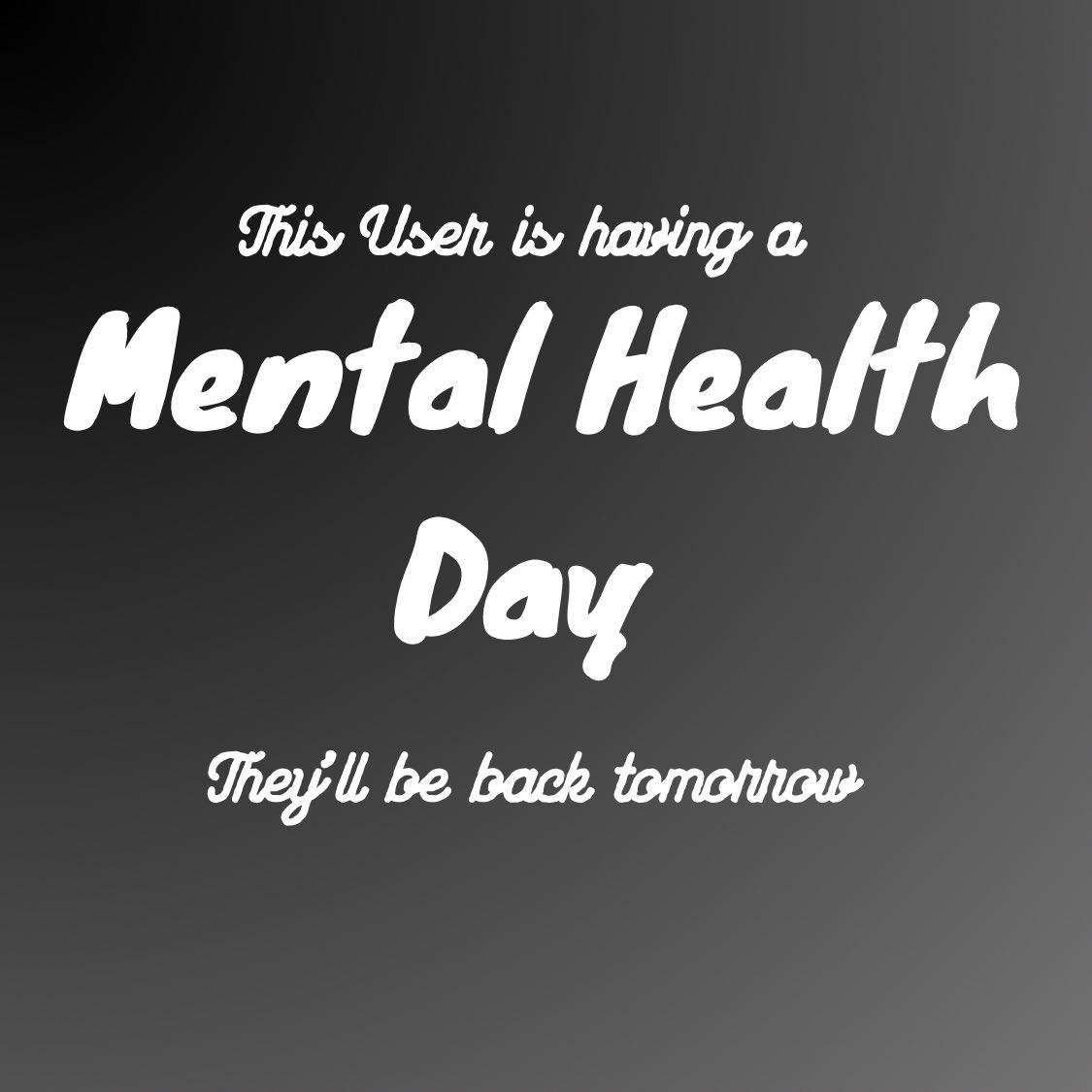 I hope everyone has a great day 🤘🏻

Just taking a day off from creating content. I’ll be back tomorrow 🖤