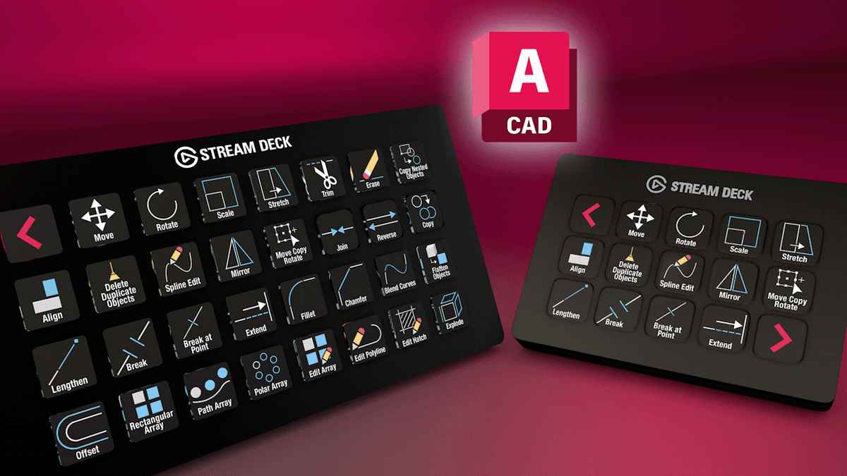 AutoCAD Profile Pack for Stream Deck is now available on the @elgatomarket Up to 475 programmed commands for XL and MK devices + 1440+ icons. bit.ly/3TsXNPv @AutoCAD @elgato @elgatoES