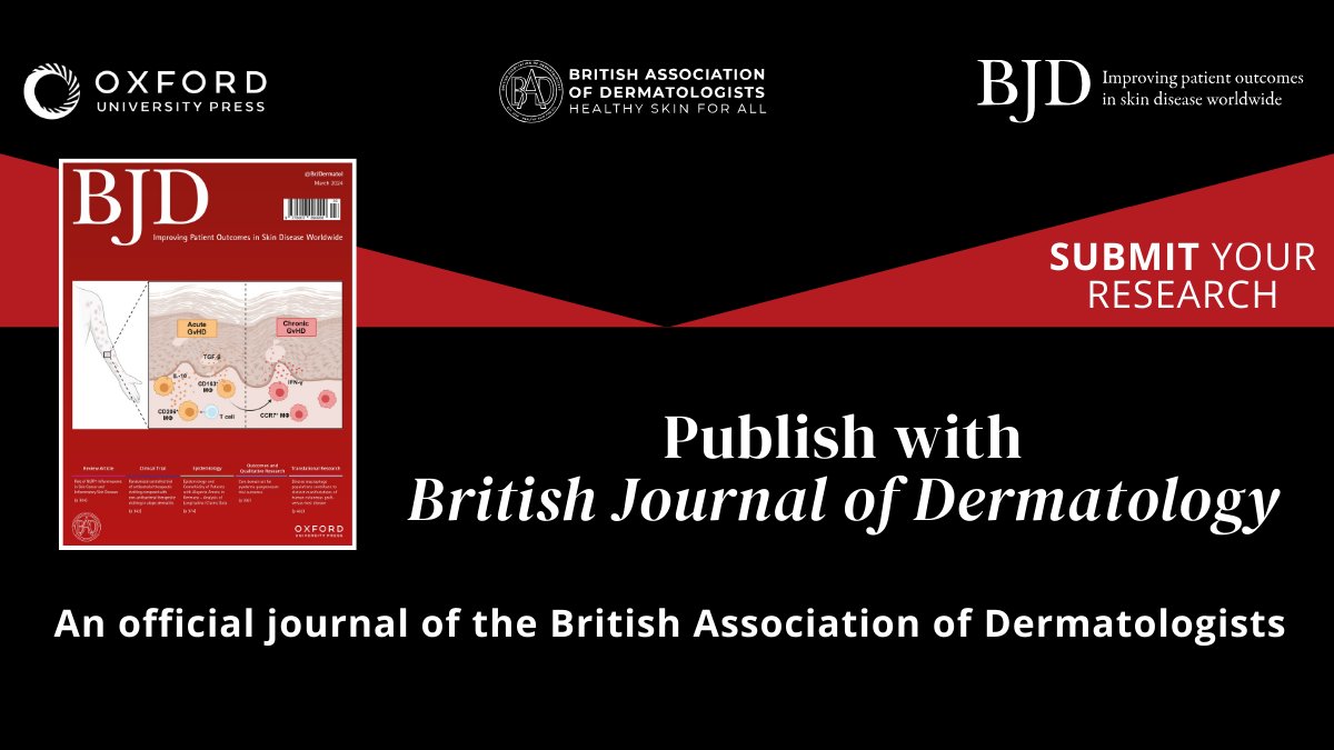 Are you attending the #AAD24 annual conference? Share your passion for dermatological research by publishing your work in @BrJDermatol, the home for the latest research in dermatology. Submit your manuscript today: oxford.ly/48KB1XU