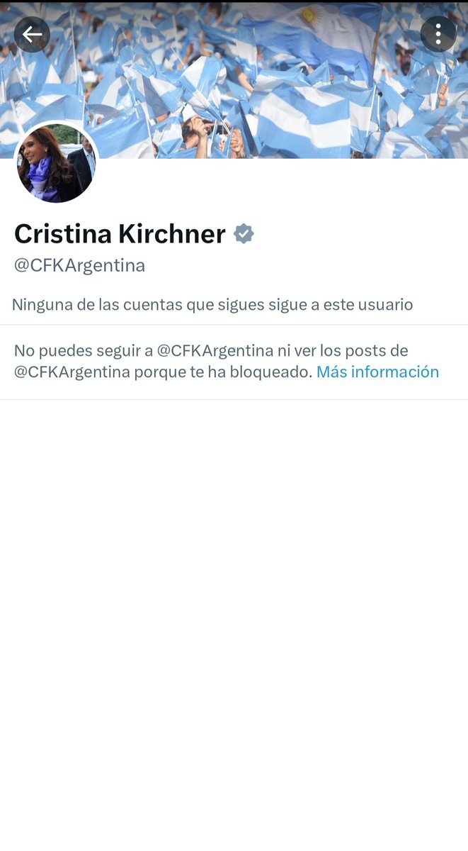 Señora @cfkargentina, para hablar de valentía primero tiene que nombrar a la gente que critica y después desbloquearme en Twitter. Además, podría empezar también por hacerse cargo una vez de que usted es la responsable directa de la gestión 2019-2023, es decir, del peor gobierno…