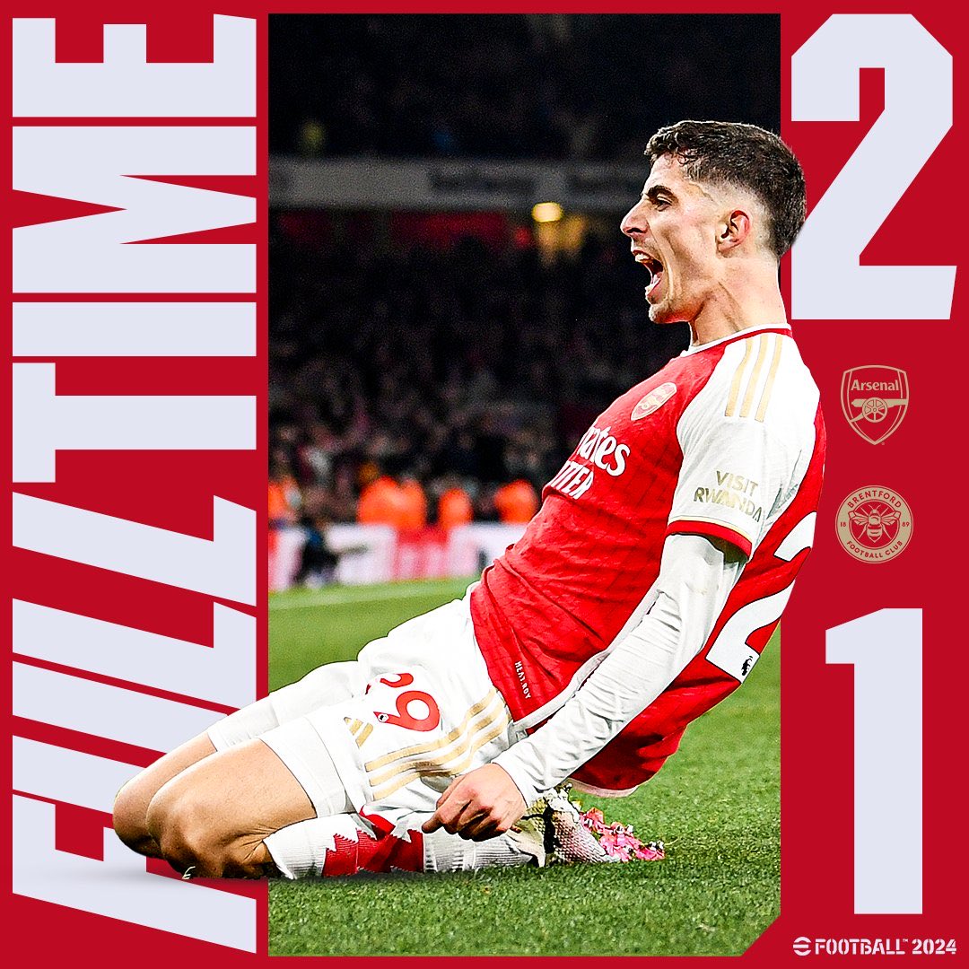 A BIG result, TOP of the table 👍💪 Weldone Gooners