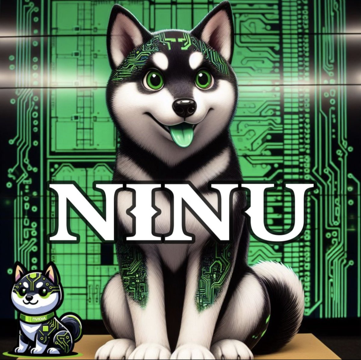 SneakyPumper's tweet photo. @NvidiaInu Who wouldn't want to pick the brain of $NINU the most based, GPU pup? 

Still time before #NVIDIA AI conference when this will giga-send! https://t.co/vqEnYid1AT