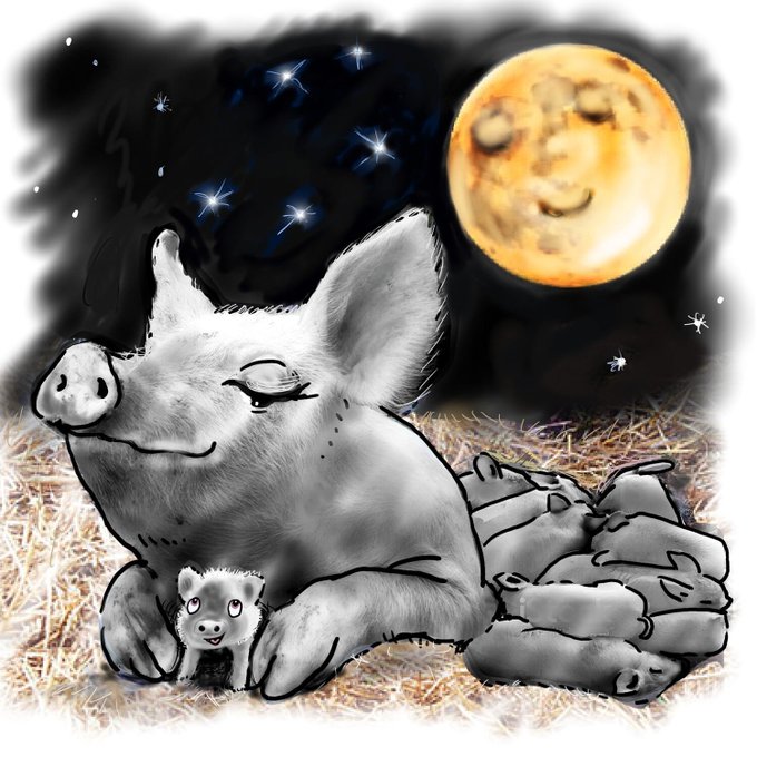 A piggy adventure!   amazon.ca/LUNA-THE-MOON-…… #CanadaBookDay #ChildrensBooks  #piglet #AAMilne #picturebooks #gifts #children  #art #child #picturebook #pblitchat  #WorldBookNight #bedtimestory